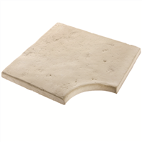 Margelle d'angle CASTELLANE pierre reconstituée R15 - Lubéron - 49 CMx49 CM Ép.33 MM