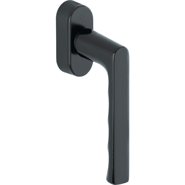 Poignée de fenêtre oscillo-battante Hamburg Hoppe en aluminium carré de 7 mm finition noir mat