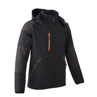Veste imperméable et respirante Softshell Coverguard Yuki II noire et orange - taille XL