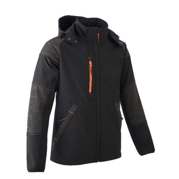 Veste imperméable et respirante Softshell Coverguard Yuki II noire et orange - taille L