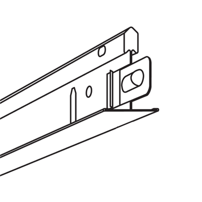 Profilé porteur T24 blanc Connect C3 pour Ecophon Hygiene Performance - Longueur 3,70 m