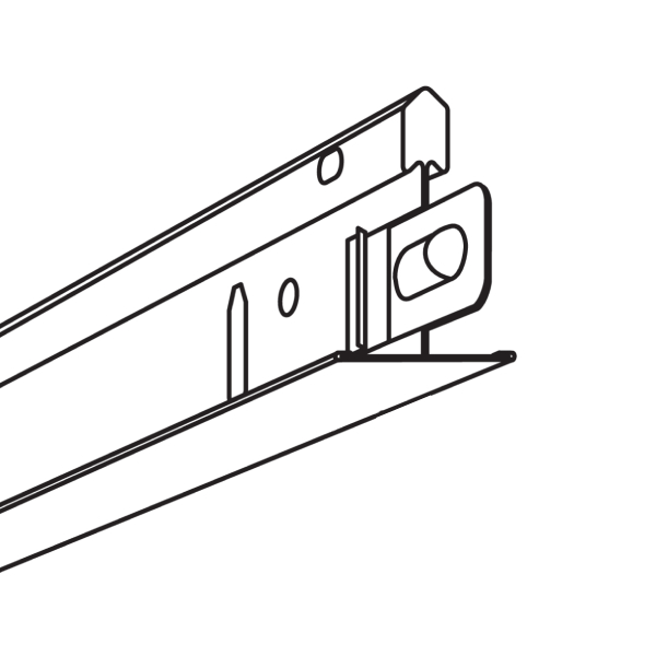 Profilé porteur T24 blanc Connect C3 pour Ecophon Hygiene Performance - Longueur 3,70 m