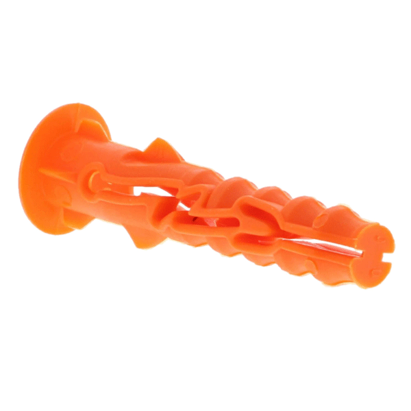 Cheville nylon avec collerette pour fixation dans béton - 8,0 mm x 40,0 mm - 100 pièces
