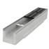 Caniveau en béton E600 BIRCOlight largeur 100,0 mm avec feuillures acier galvanisé et grille fonte double fentes E600 PMR - 1000 mm