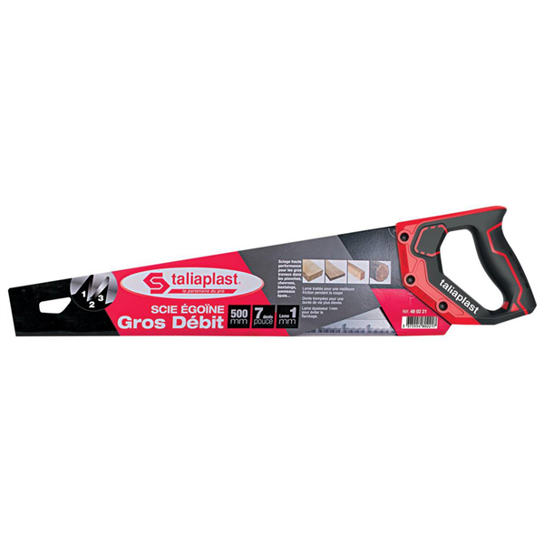 SCIE EGOINE GROS DEBIT 500MM POIGNEE BI-MATIERE