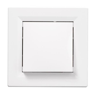 Interrupteur poussoir Schneider Asfora complet - à encastrer - blanc brillant - 6 A - 230 V