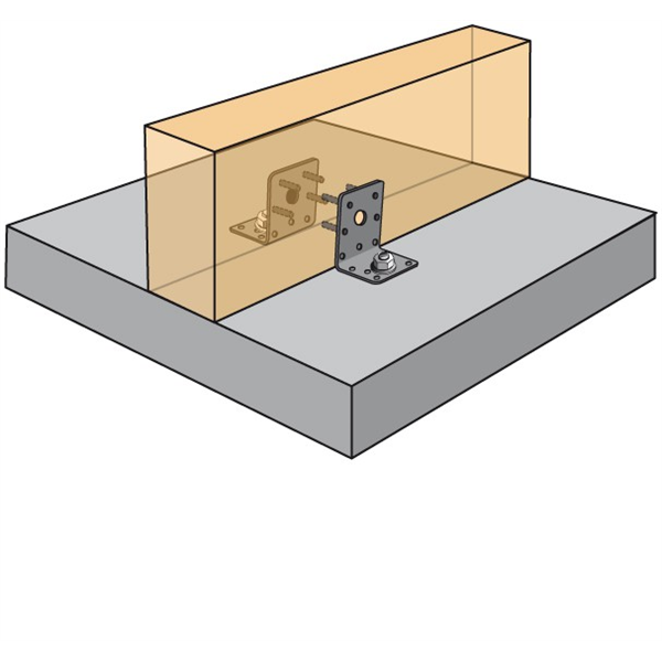 Équerre renforcée EB/7048 48x90x48 mm épaisseur 3 mm