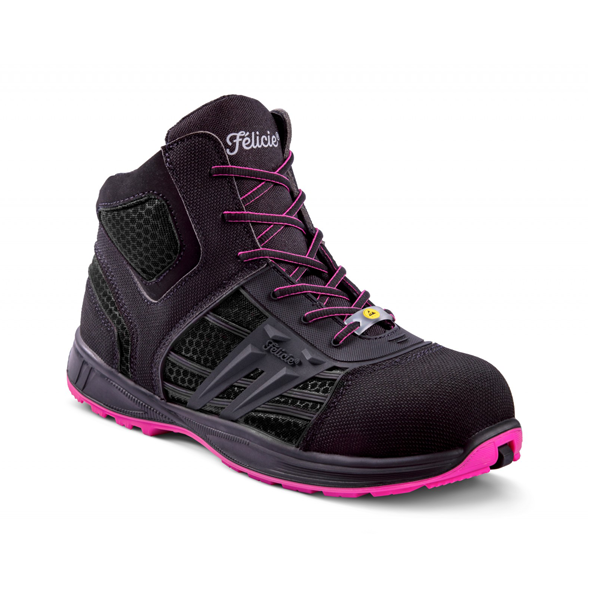 Chaussure de sécurité haute femme Hot Eris S3 AN SRA ESD Gaston Mille noir rose - Taille 37