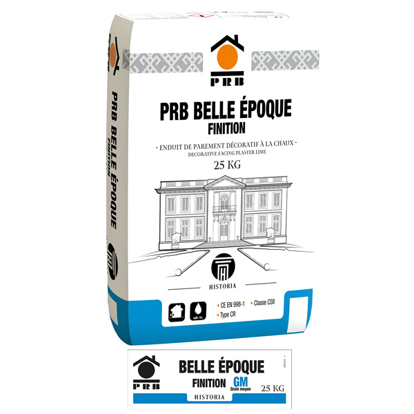 Enduit de parement décoratif à grain moyen PRB Belle Époque - 015 Ton Pierre - sac de 25 kg