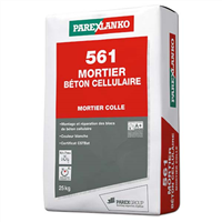 Mortier colle pour béton cellulaire - 561 Mortier Béton Cellulaire - sac de 25 kg
