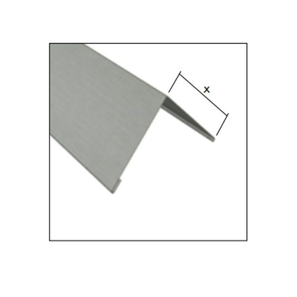 Faîtage simple à 90° prePatina ardoise Eco Zinc Rheinzink avec pinces - développé de 333 - ép. 0,65 MM - 2,00 M