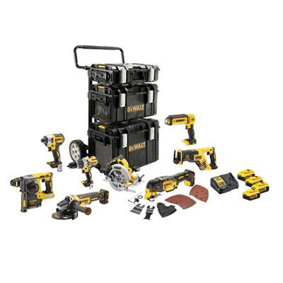 Ensemble de 8 machines Dewalt DCK853P4-QW XR 18V avec 4 batteries 5 Ah et chargeur
