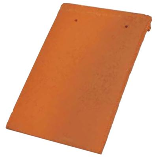 Tuile plate grand format en terre cuite - Ségala Terreal - Val-de-Loire flammé