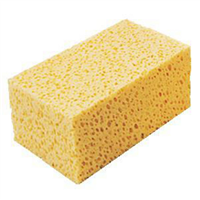 Éponge synthétique jaune pour gros nettoyages et gros lessivages - Taliaplast - 150 x 100 x 80 mm