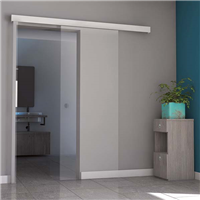 Rail pour porte coulissante en applique Gypso - kit rail coulissant 2 m + habillage blanc