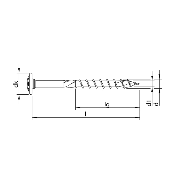 Vis bois Heco Topix Plus Acier A3K - Tête ronde 8 x 180 mm Filetage partiel T40 - Boîte de 50