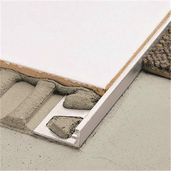 Baguette finition carrelage - protection et décoration des chants - Schlüter Schiene - Aluminium naturel mat - Haut. 8,0 MM x Long. 2,50 M