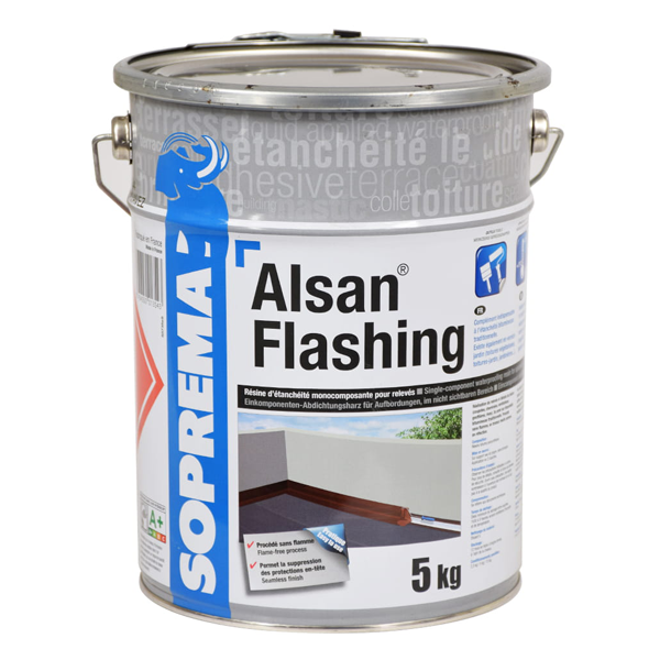 Résine d'étanchéité liquide pour relevés - Alsan Flashing - seau de 5 KG
