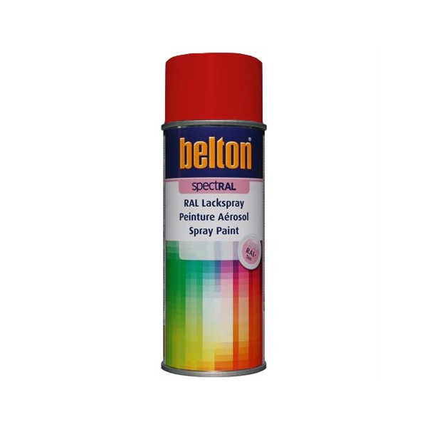 Peinture Belton aérosol SpectRAL brillante RAL 3020 Rouge Signalisation 400 ml
