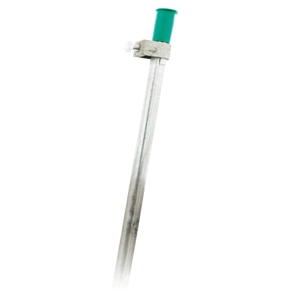 Piquet de terre en acier galvanisé à chaud avec vis de jonction - ∅16 mm - Hauteur 1 mètre
