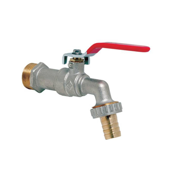 Robinet arrosage Femelle 20/27 - Raccord au nez boisseau sphérique Mâle 15/21 - Laiton