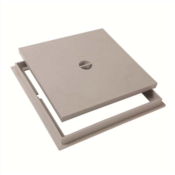 Tampon de sol avec cadre 30x30 cm PVC TRC30 gris clair