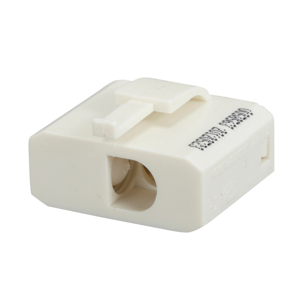 Fiche DCL Debflex -  Connexion à vis - 2 pôles + terre - 3,5 x 3 x 2 mm - Polypropylène - Blanc