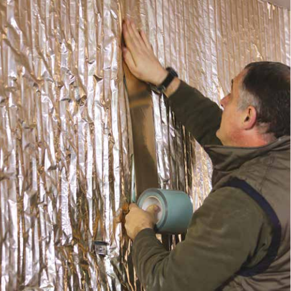 Bande adhésive pour isolants réflecteurs à face cuivrée - Hybris Tape JL - 200 MM x 20,00 M