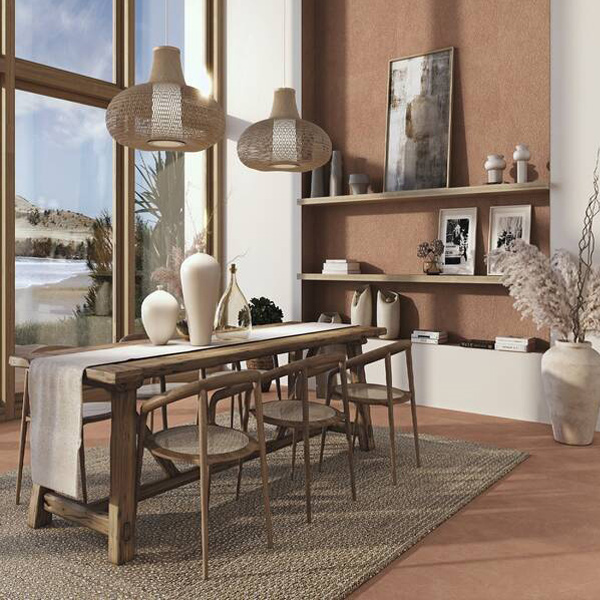 Carrelage sol intérieur imitation terre cuite - Argillae  Gobi - 60,0 CM x 60,0 CM - ép.9,50 MM