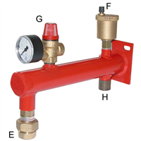 SUPPORT MURAL EQUIPE+ ACCESSOIRES MONTES AVEC SOUPAPE NF