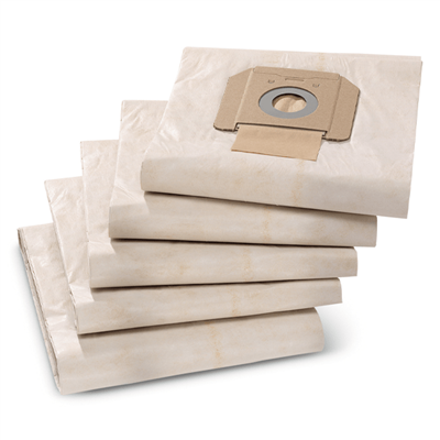 Sac filtrant papier pour aspirateur Kärcher NT 65/2-70/2-70/3-75/2 et 80/2 par 5 pièces