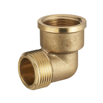 Coude à 90° mâle-femelle à visser pour tube en cuivre - M 15 x 21 - F 20 x 27 mm - Laiton