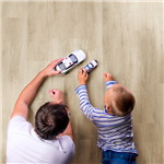 Lame de vinyle rigide à clipser CLIP 55 EDILIS avec sous-couche intégrée pour sol intérieur - Shape - 18 CMx122 CM ép.5.5 MM