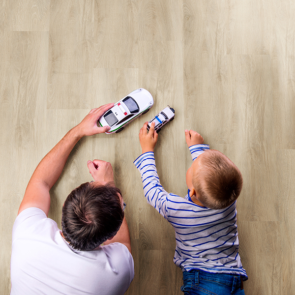 Lame de vinyle rigide à clipser CLIP 55 EDILIS avec sous-couche intégrée pour sol intérieur - Shape - 18 CMx122 CM ép.5.5 MM