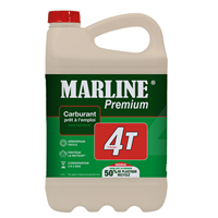 Carburant prêt à l'emploi pour moteurs 4 temps - Marline Premium 4T - Essence Alkylate - Bidon de 5 litres