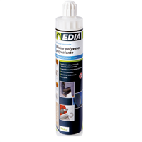 Résine polyester couleur pierre Edia avec 2 canules - cartouche de 300 ml