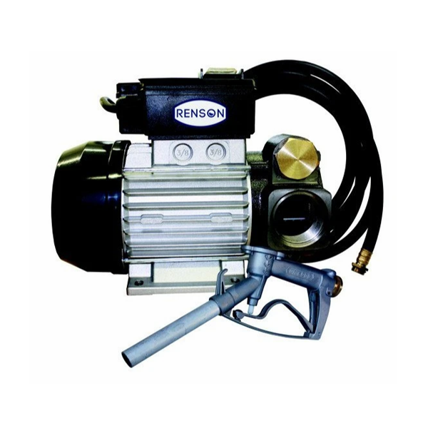 Pompe transfert de fuel Renson 230V 70l/min avec flexible 4 mètres et  pistolet alu 138209