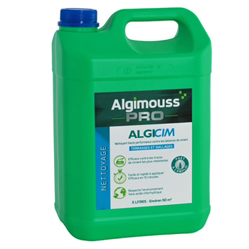 Nettoyant voiles de ciment terrasses et dallages - Algicim - bidon de 5 litres