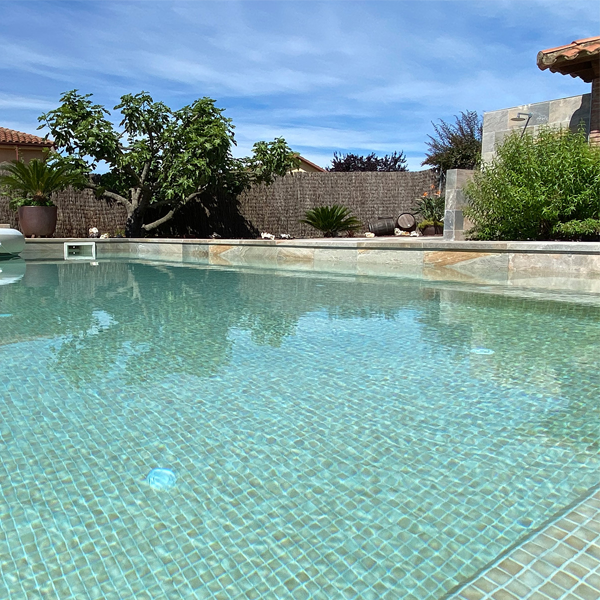 Mosaïque en émaux de verre grip Safe Noir - carreau de 2,5 x 2,5 cm - trame de 31,2 x 49,5 cm