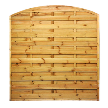 Panneau bois occultant arrondie autoclavé Classe 3 - Lamelles 8x95 mm - Cadre 45x45 mm - 1,80 M x 1,80 M - ép. 5,00 CM