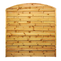 Panneau bois occultant arrondie autoclavé Classe 3 - Lamelles 8x95 mm - Cadre 45x45 mm - 1,80 M x 1,80 M - ép. 5,00 CM