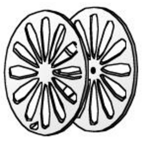 GRILLE RONDE /FERMETURE DIAM.80