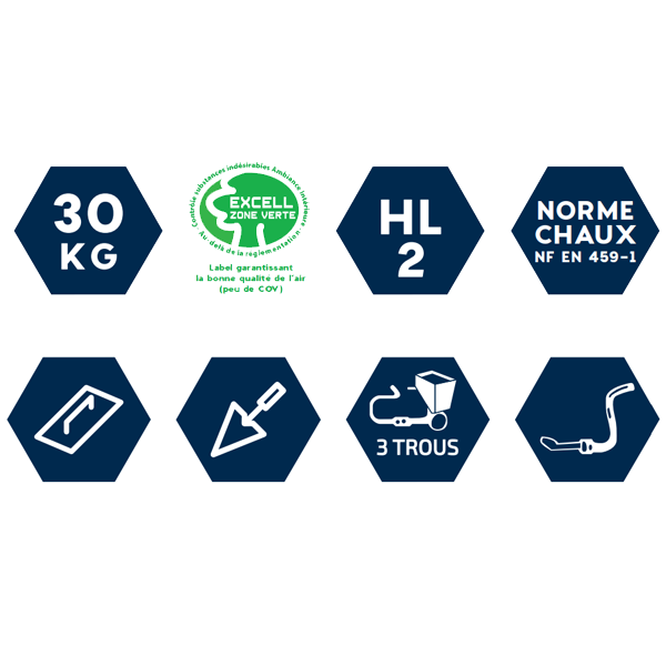 Chaux naturelle colorée Saint Astier HL 2 - Teinte 029 brun clair - sac de 30 KG