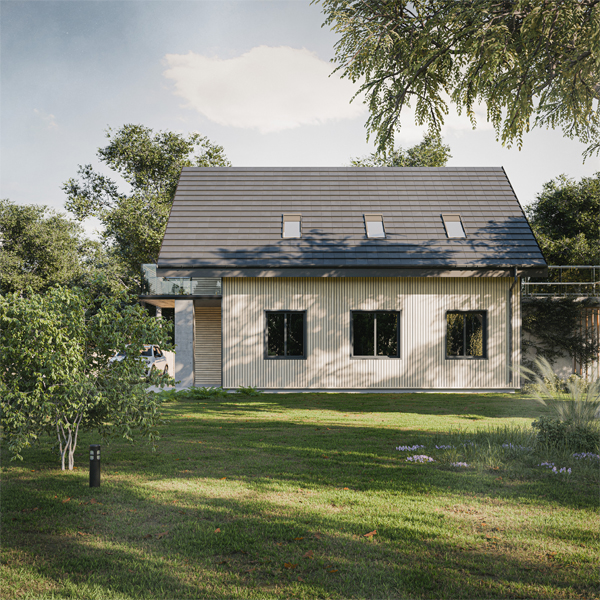 Bardage en PVC cellulaire imitation bois aspect claire-voie - Claircel Premium - Haut. 163,00 MM - Long. 4,00 M - Chêne Blanchi