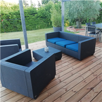 Lame de terrasse bois en Pin du Nord bombée - Liséo - Traité classe 4 marron - 145 MM x 27,00 MM - Longueur 4,50 M