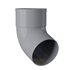 Coude mâle-femelle à 67° MEP 867C pour tuyau de descente de gouttière de diamètre 80 mm - PVC Gris