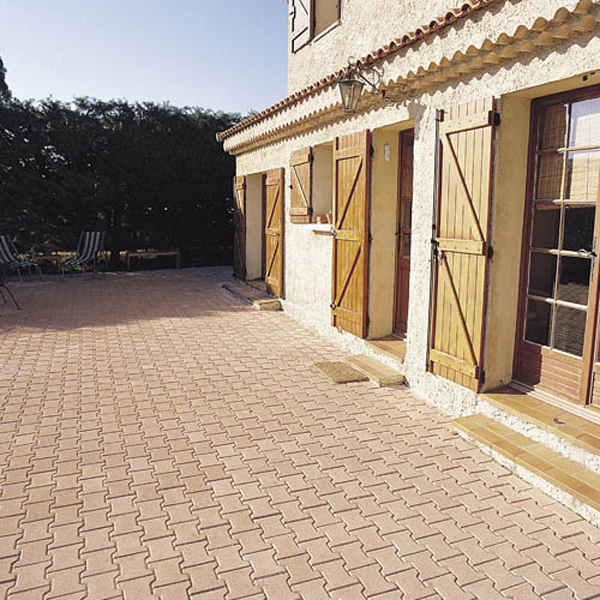 Pavé autobloquant non circulable - épaisseur 5 CM - Saumon