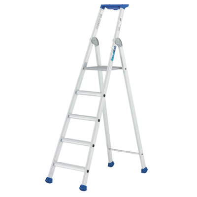 Escabeau marchepied 8 marches - Maxibat Tubesca - Hauteur accès 3,82 m - Aluminium