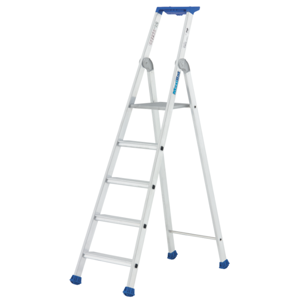 Escabeau marchepied 8 marches - Maxibat Tubesca - Hauteur accès 3,82 m - Aluminium