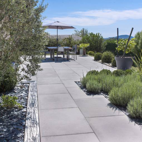 Dalle terrasse béton effet pierre - New York - Ardennes - 60,0 CM x 45,0 CM - ép. 30,00 MM